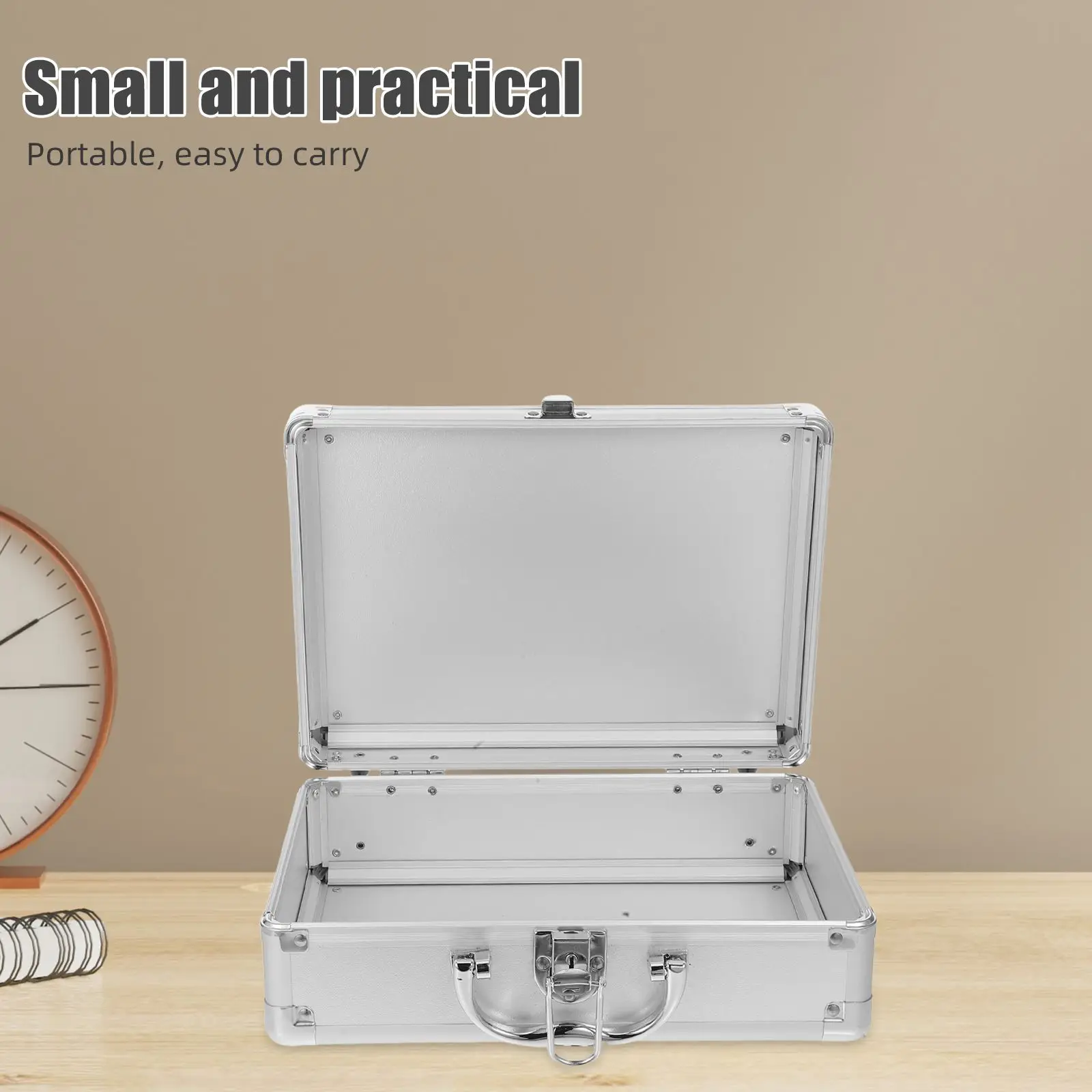 Aluminum Alloy Briefcase Tool Case with Password Lock for Instruments Cosmetics Durable Metal Suitcase Portable Workstation