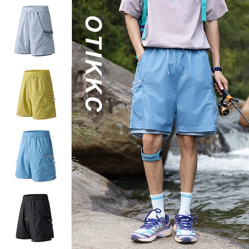 nouveaux-shorts-d'ete-pour-hommes-protection-solaire-respirants-amples-droits-textures-polyvalents-style-workwear