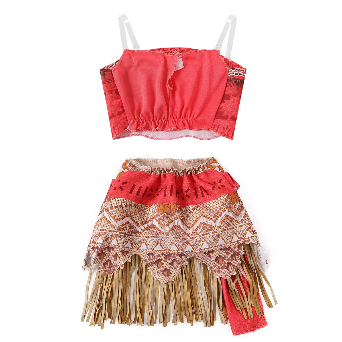 Disney Halloween Fairy Princess Moana Costume Girl Cosplay Vaiana Vintage Adventure Kids Bikini Party Clothes Kids Clothes Set image 5