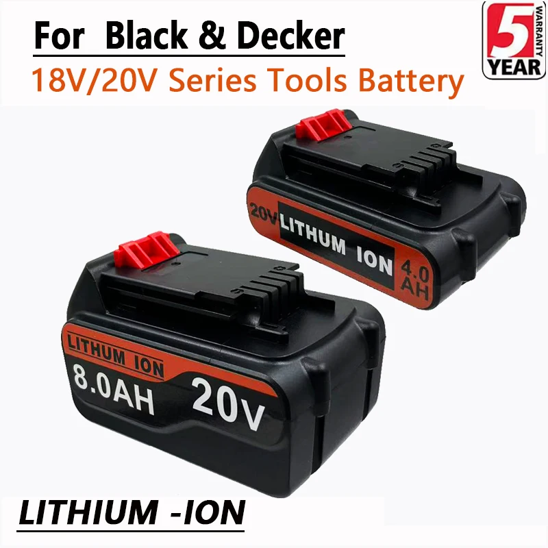 

Батарея Black & Decker LBXR20 20 В, 6,0 Ач, LB20 LBX20 LST220 LBXR2020-OPE LB2X4020, аккумуляторная батарея для нееienta inalám значительно