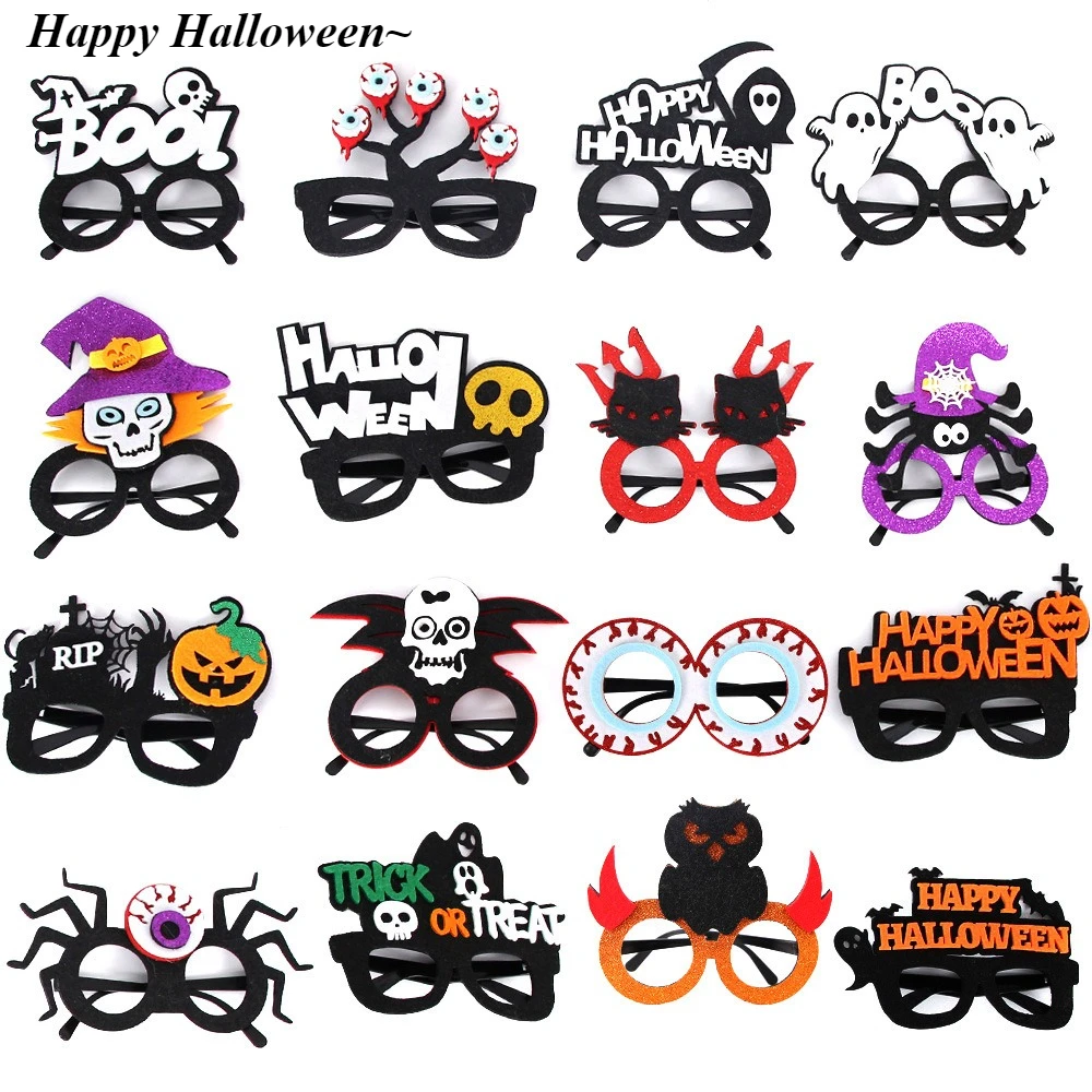 

2025 New Halloween Glasses Funny Photo Props Halloween Party Decoration Supplies Halloween Cartoon Plastic Glasses More Style