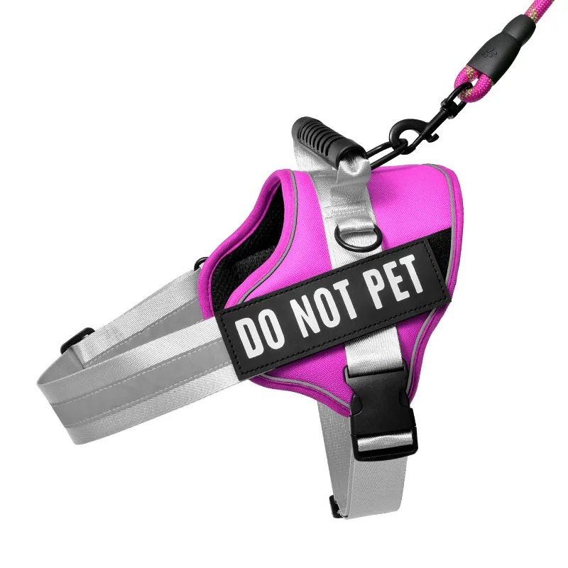 Nylon Reflective Dog Harness Personalized Breathable Dog Harness With ID Name Tag Pet Harness for Small Medium Large Dogs
