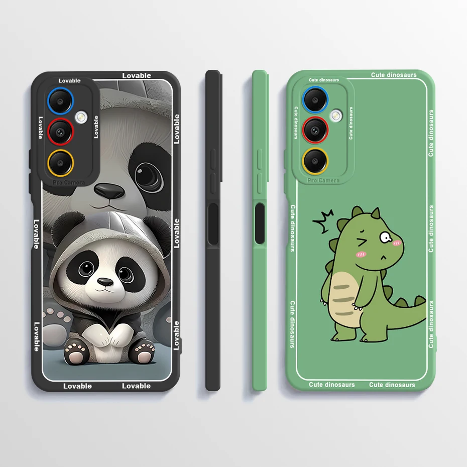 For Samsung Galaxy A05s Case SM-A057F Cute Panda Cover Liquid Soft Silicone Phone Case For Samsung A05s A 05s GalaxyA05s Shell