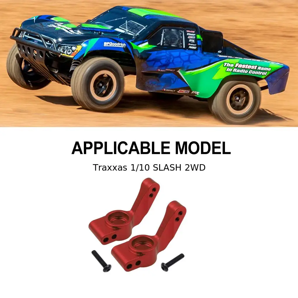 

RCGOFOLLOW 1/10, износостойкий держатель задней ступицы из алюминиевого сплава, обновленная часть RC, задние ступицы для SLASH 2WD, часть радиоуправляемого автомобиля, красный