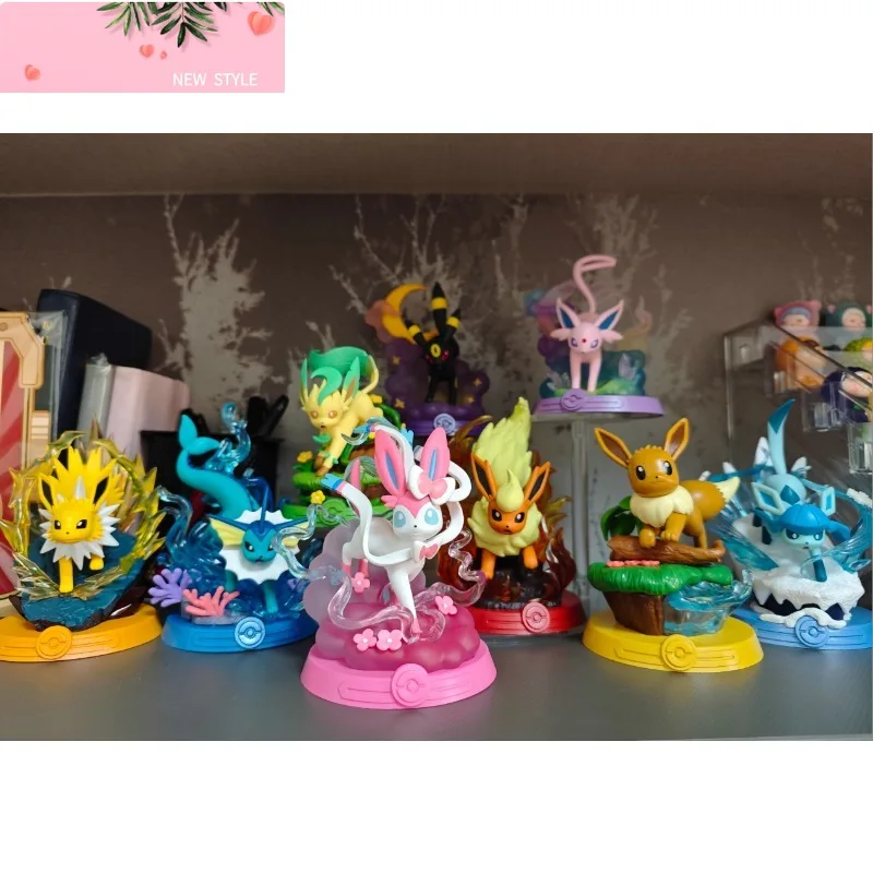 Eevee Sylveston Umbreon Adventure 9 sacs boîte aveugle monstre poupée d'action en PVC jouet Surprise Collection cadeau pour les Fans