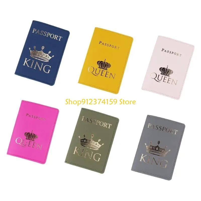 

G5AE PU Leather Cover Holder for Women Men Lover Couple Travel Fashion Cards Documents Weddings Gift