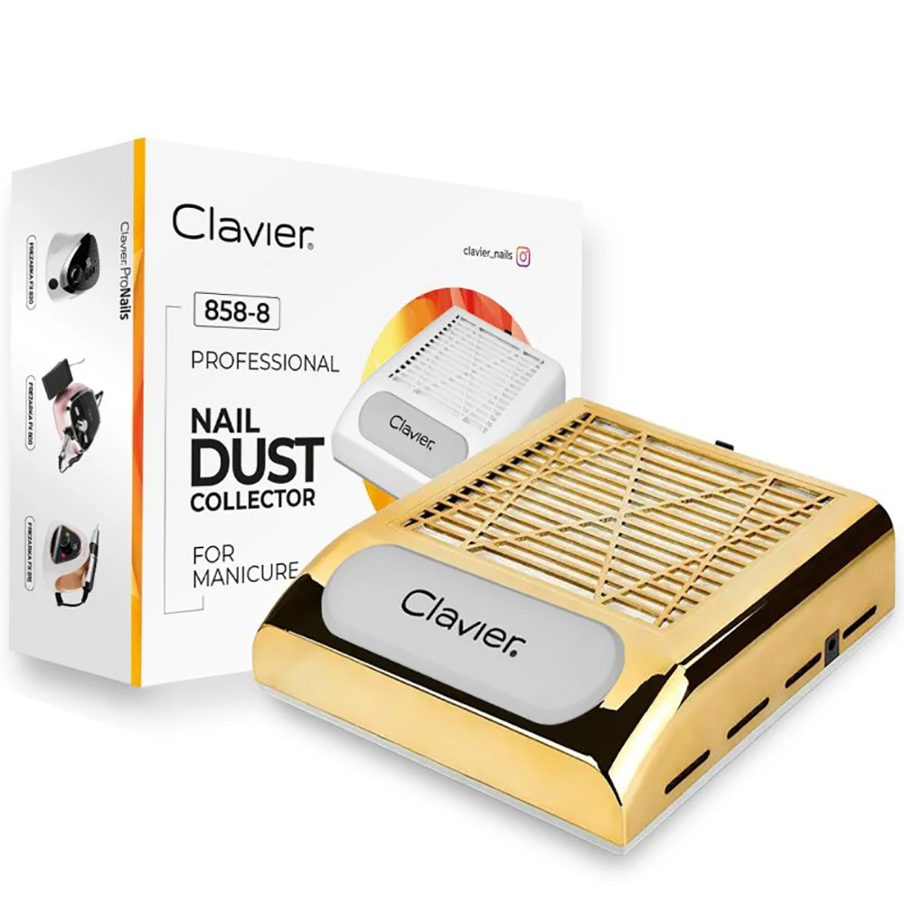 Clavier 80W Low Noise Powerful Nail Dust Collector Super Quiet Dust Collector Machine Reusable Filter Nail Vacuum Cleaner