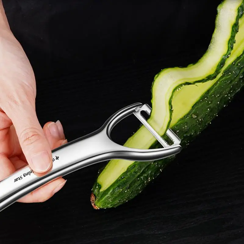 

Veggie Peelers For Kitchen Stainless Steel Kitchen Peeler Ergonomic Multifunctional Cucumber Zucchini Cutter For Carrot Potato