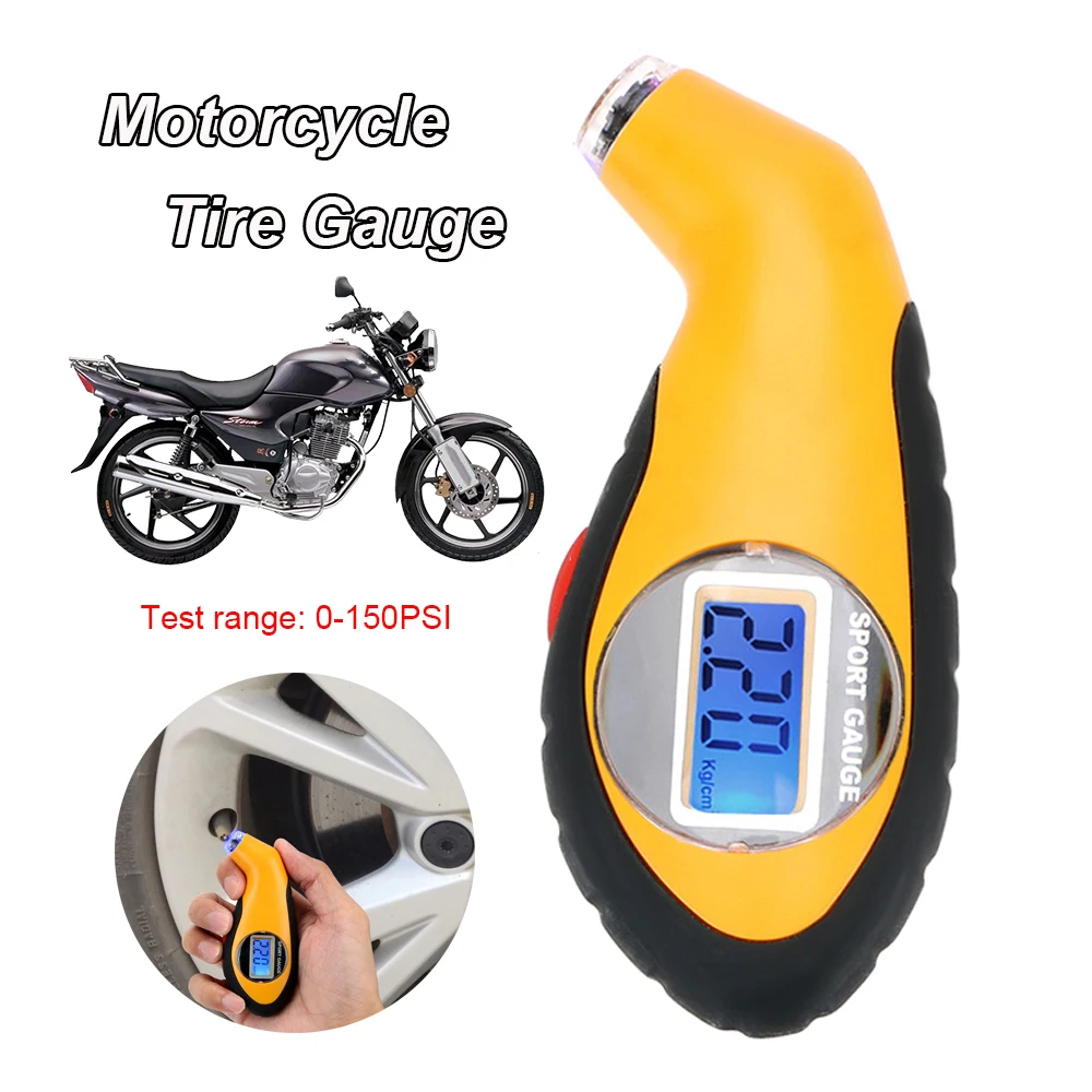 150Psi Tester Motorcycle Tire Gauge Pressure Monitor Manometer Digital Bike Tyre Test Meter Tool Car TPMS Accessories Universal