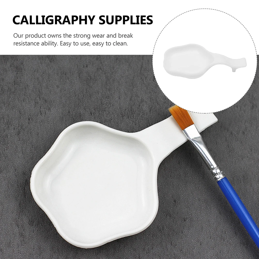 

40pcs Plastic Dishes Plates Calligraphy Supplies Office Paint Decor Butterfly Utensils Washable Durability