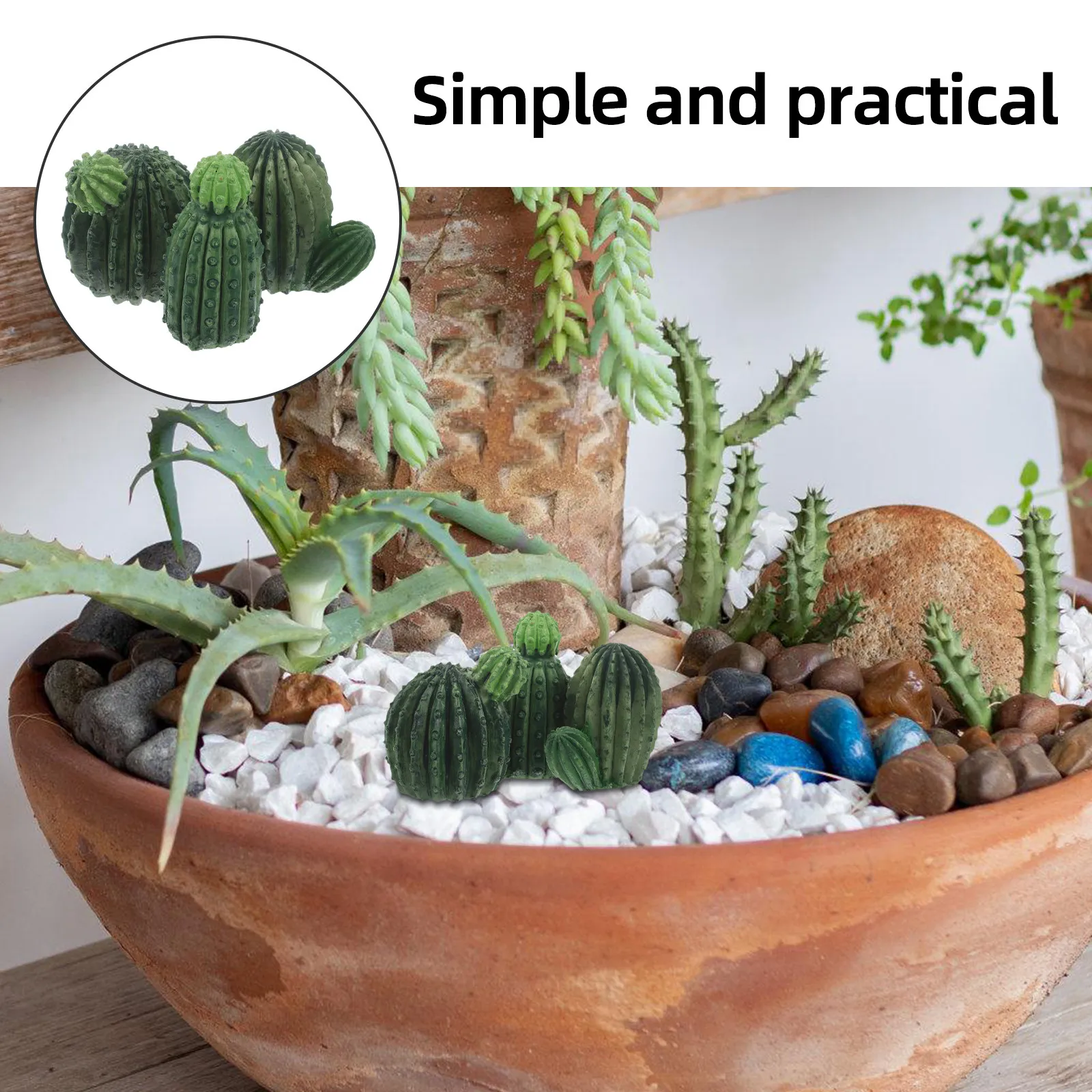 Mini Resin Cactus Succulent Pl - Succulent Set recension och pris