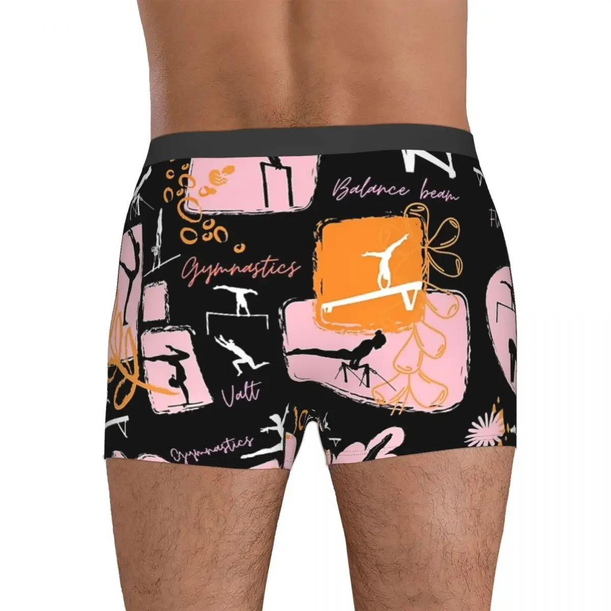 Boxer Underpants Shorts Artistic Gymnastics Print Panties Men's Soft Underwear for Homme Man Boyfriend Gifts