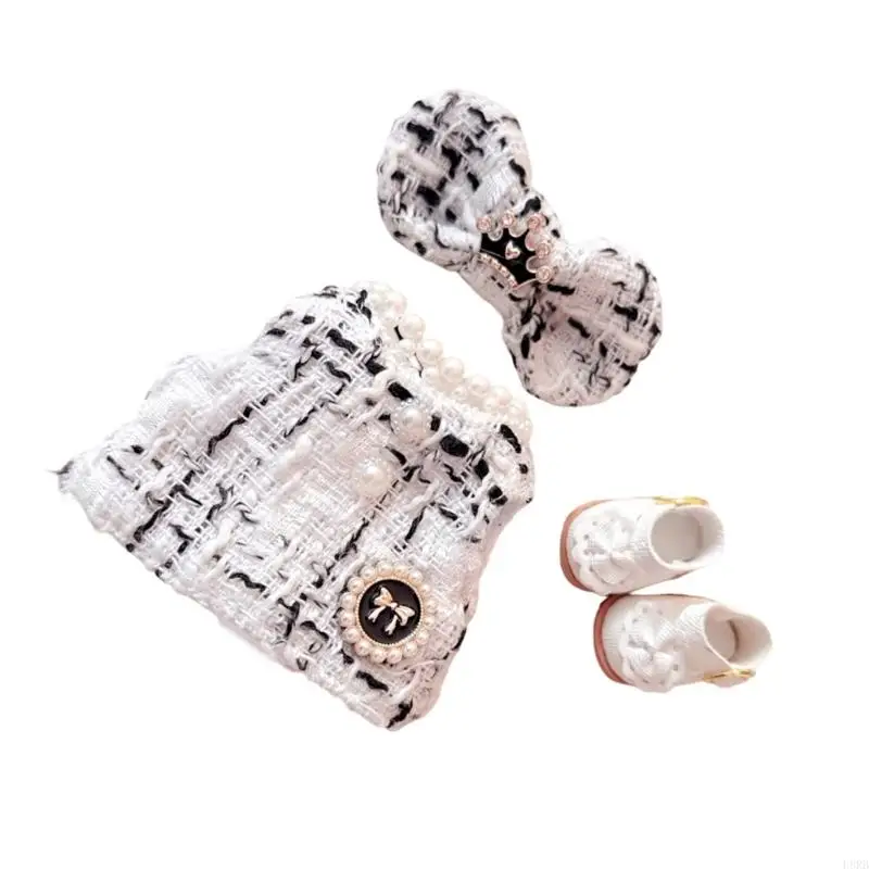 

Detailed 17cm Doll Clothing Set with Bowknot for Figure Doll Dressingup Supply L8RB