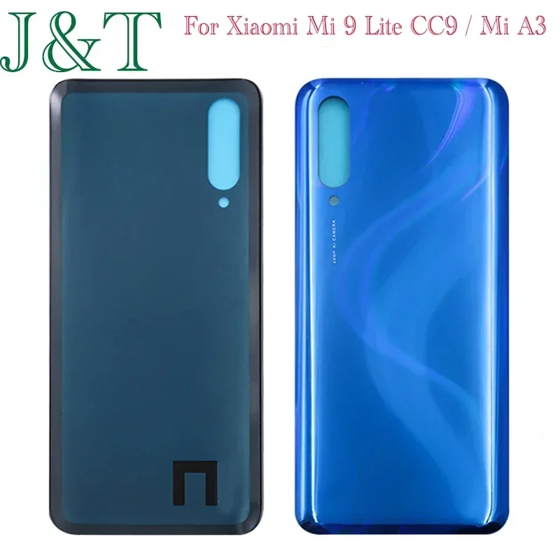 New For Xiaomi Mi 9 Lite CC9 / Mi A3 CC9E Battery Back Cover Rear Door 3D Glass Panel Housing Case Chassis Adhesive Replace