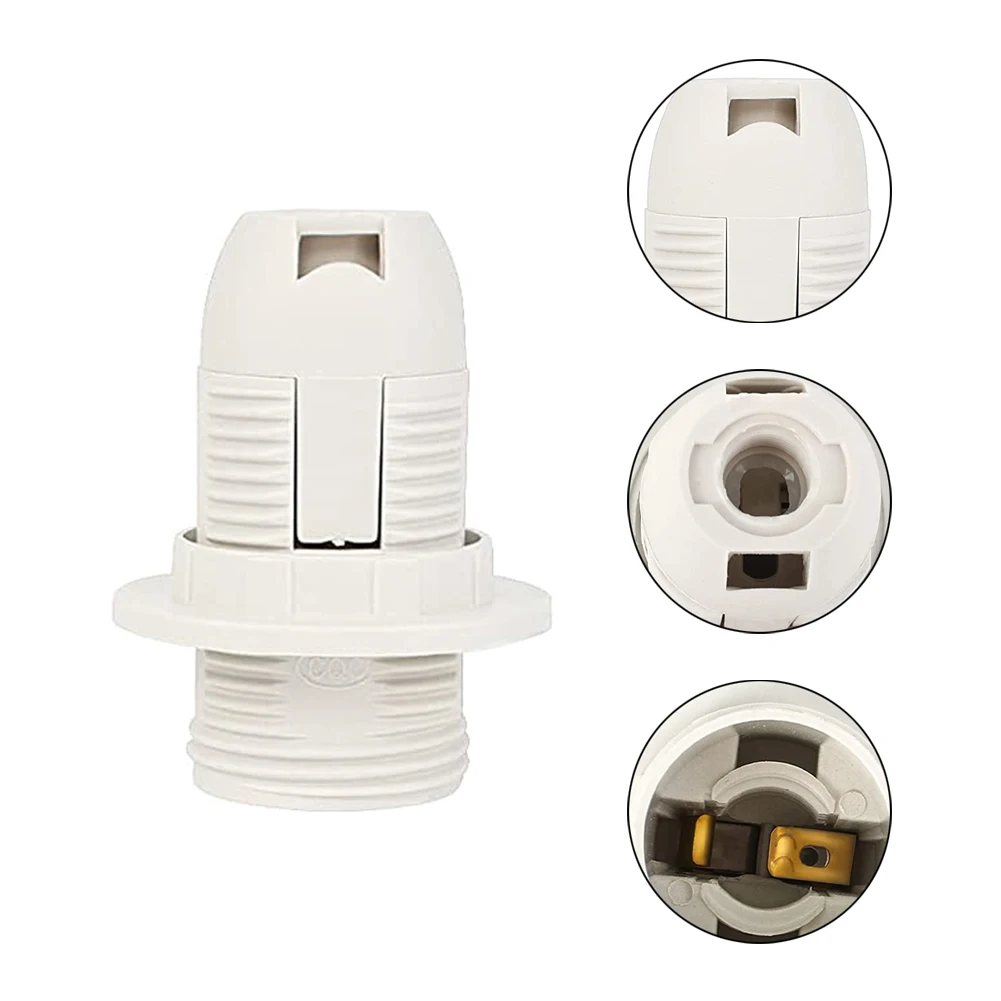 E14 lamp holder Edison screw lamp holder small E14 socket lamp holder insulated plastic shell bulb socket 250V 2A high conductiv