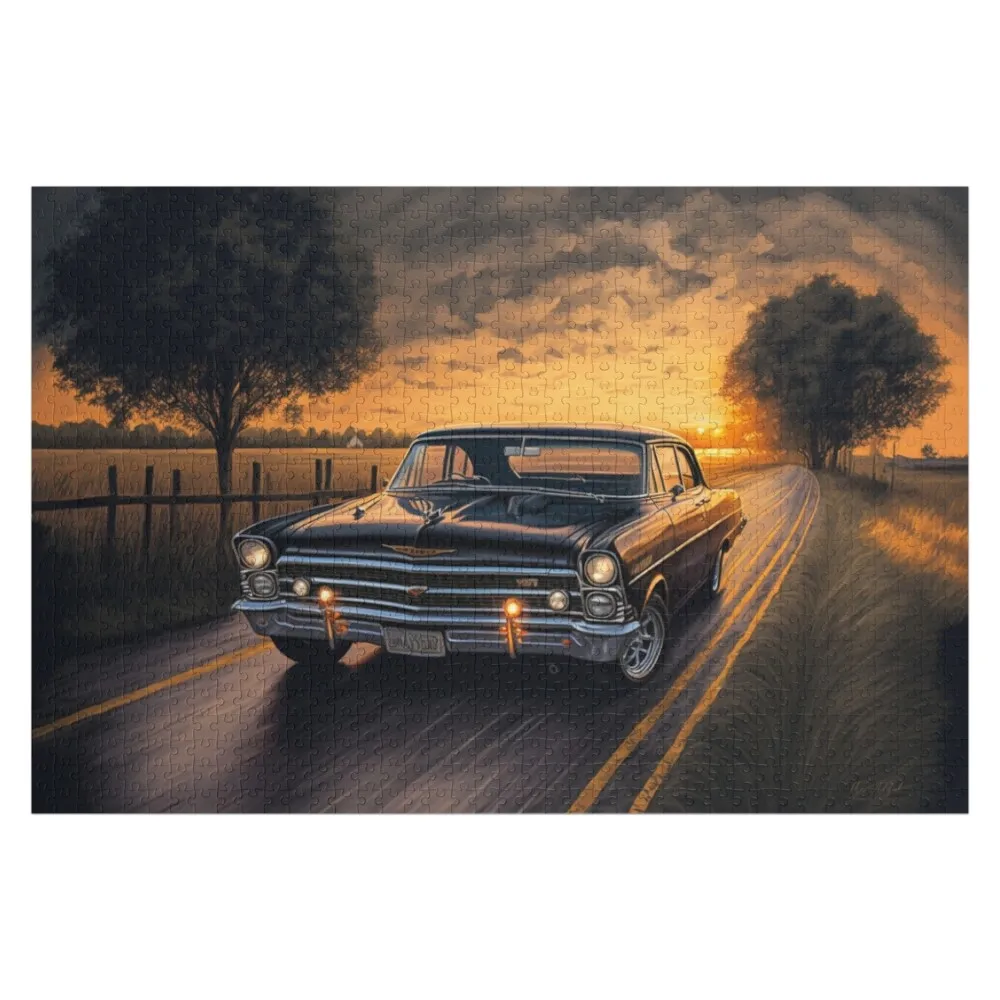 

Американский классический автомобиль, вдохновленный Chevrolet Nova, пазл с фотографией, детская игрушка на заказ, деревянные композиции для детей, пазл с изображением автомобиля.