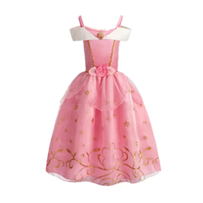 فستان الأميرة التأثيري @ للفتيات للأطفال سندريلا سنو وايت أورورا رابونزيل سندريلا أزياء الهالوين للأطفال فستان حفلات أعياد الميلاد