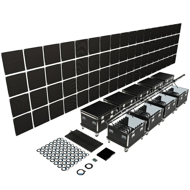 Cartellone pubblicitario con scaffale per segnaletica digitale con passo pixel da 7 m e display ad alta luminosità per videowall a LED per esterni per concerti sul palco