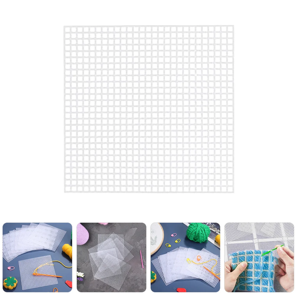 

20pcs Cross Mesh Sheet Grid Sheet Canvas Sheetsfor Craft Plastic Sheets For Stencil Plastic Mesh Sheets Purse Grid 4.21\
