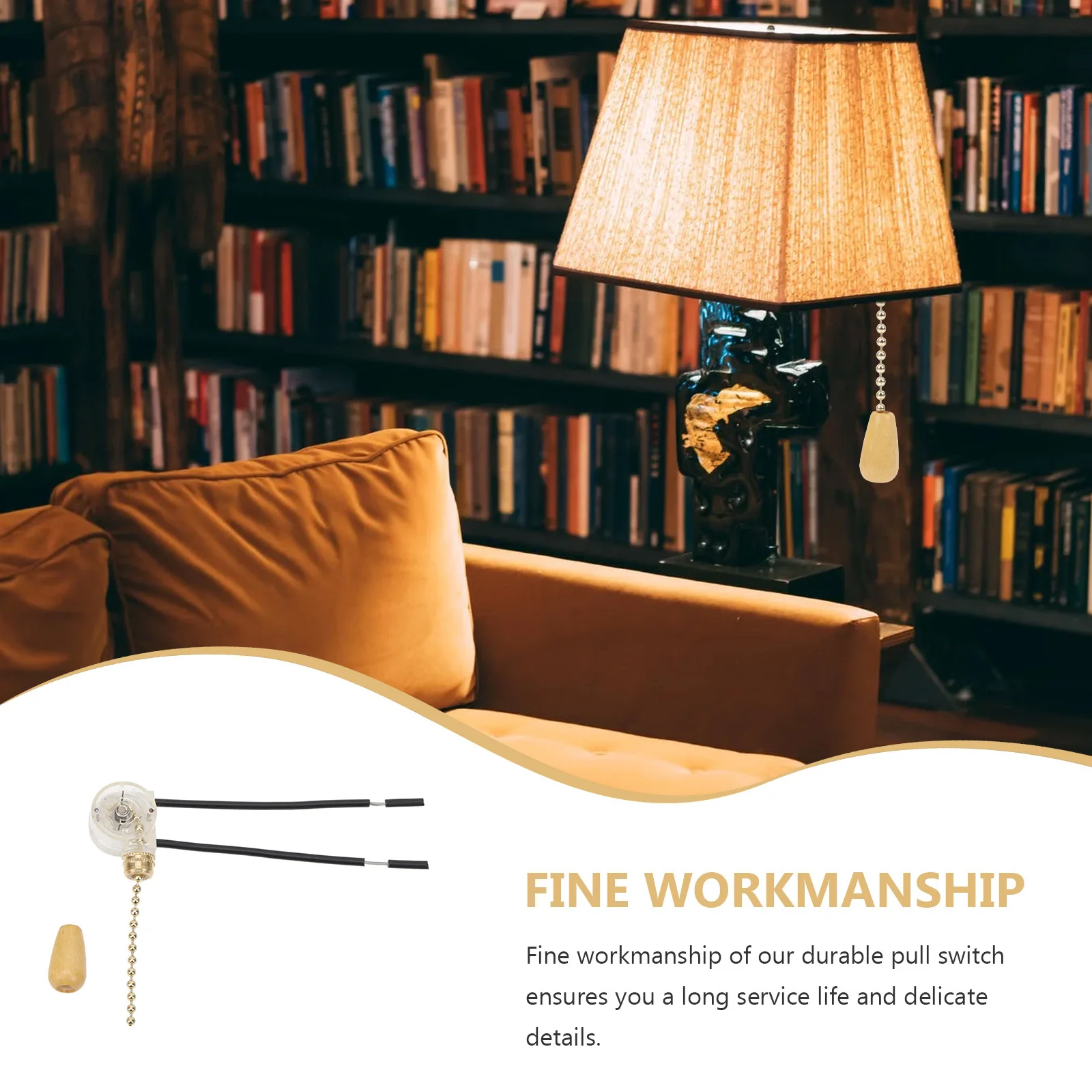 

2pcs Durable Lamp Accessory Elegant Lamp Switch Accessory Ceiling Decorative Replacement Repair Kit Bedside Rope Switch