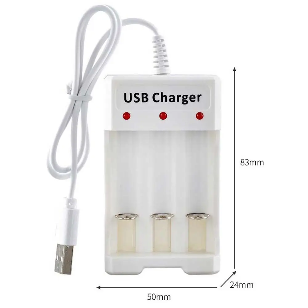 USB Output 4 Slots Battery Charger Short Circuit Protection AAA /AA Rechargeable Battery Charging Station Fast Charging