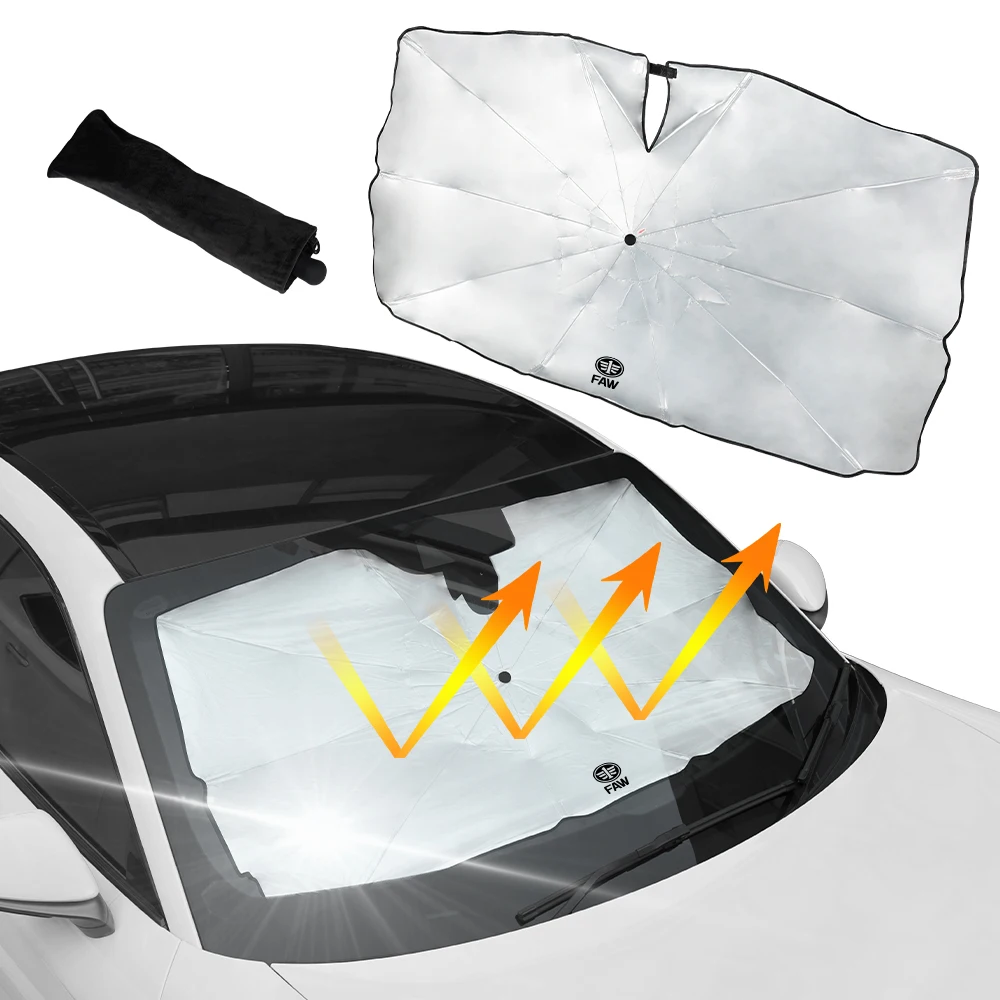 Car Windshield Sun Shade Umbrella Foldable Car Sunshade Front Window Cover Auto Accessories For FAW V5 X80 B50 Besturn X40 T77