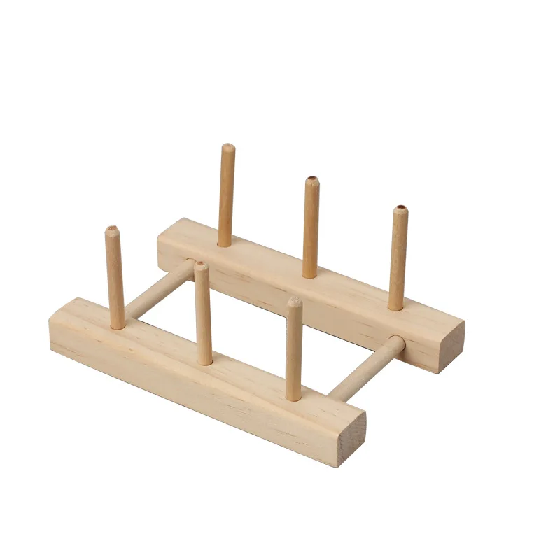 

Wooden Sewing Thread Storage Box Spool Yarn Holder Home Embroidery Folding Frame Sewing Rack