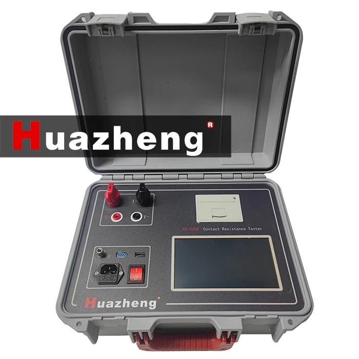 Huazheng HZ-5200 eléctrico medidor de microohmios de alta calidad medidor de resistencia de contacto interruptor Digital probador de resistencia de bucle