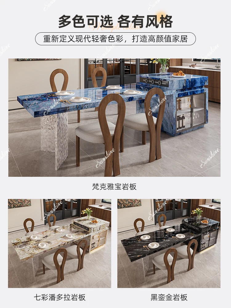 Island table integrated kitchen household light luxury separate cream wind guide table