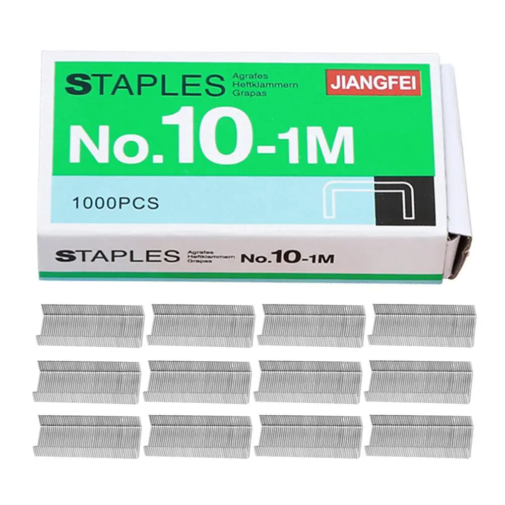 12 Boxes Mini Staples Refill No 10 Stainless Steel Paper Staples Office Use Standard Size Desktop Compatible