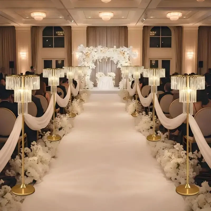 

Набор из 4 роскошных акриловых подставок для льда с цветочным декором | Высокая подставка для цветов на свадьбу, для мероприятий, вечеринок и домашнего декора