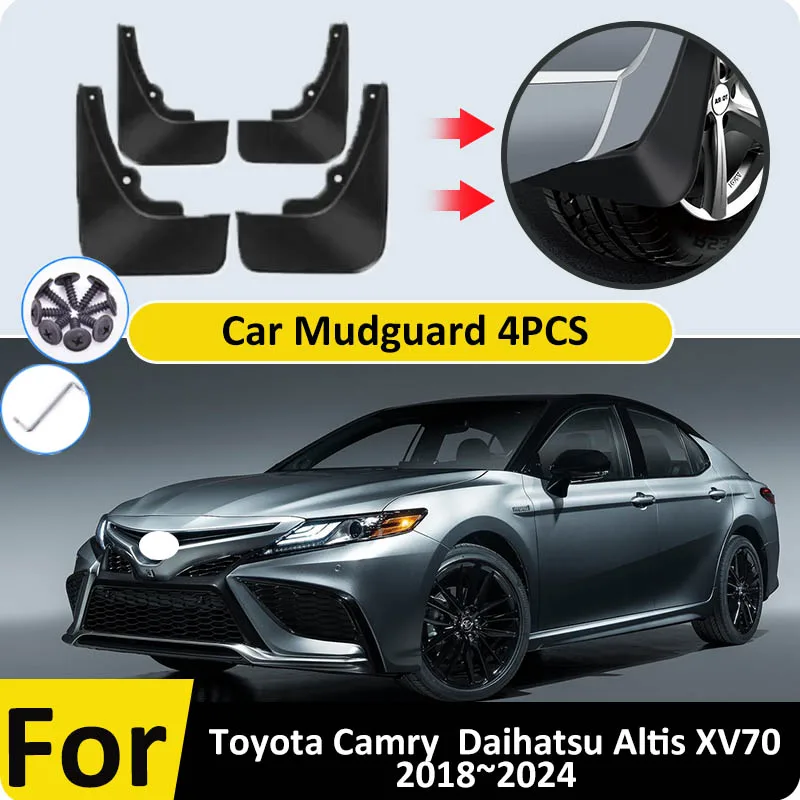 

Front Rear Set Molded Car Flap For Toyota Camry Daihatsu Altis XV70 2018~2024 Mudflap Splash Guard Mudguard Fender Accessories