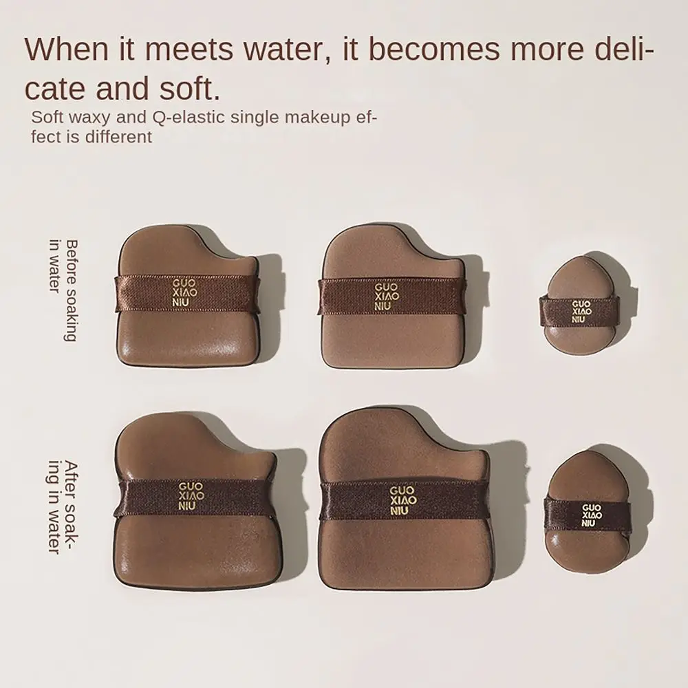 6 stks/doos Draagbare Droog Nat Gebruik Make-Up Blender Rookwolken Dubbelzijdig Make-Up Tool Poederdons Cosmetische Tool Voor Vrouw Schoonheid