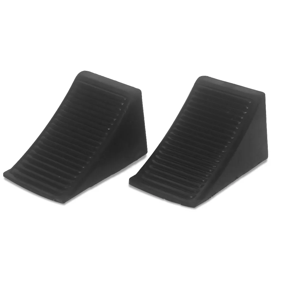 

2 Pcs Rubber ramp Wheel triangular cushion block Car anti slip wheel blocker Portable stopper Car wheel obstruction 16x9.3x9cm