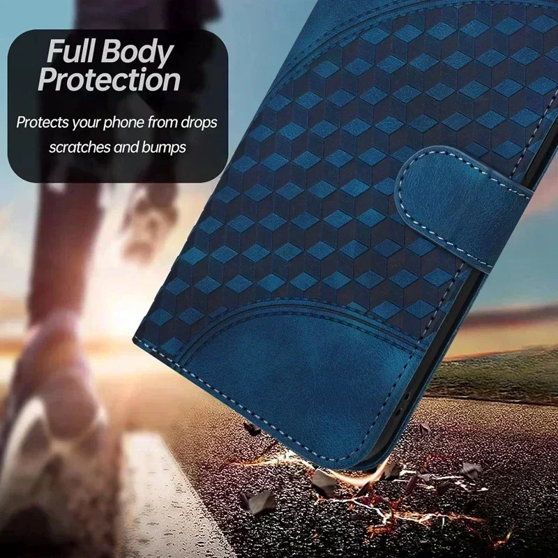 Wallet Case For Xiaomi Mi A1 Case MiA1 Funda 3D Lattice Pattern Leather Flip Book Cover for Xiomi Xiaomi Mi A1 Phone Cases Coque