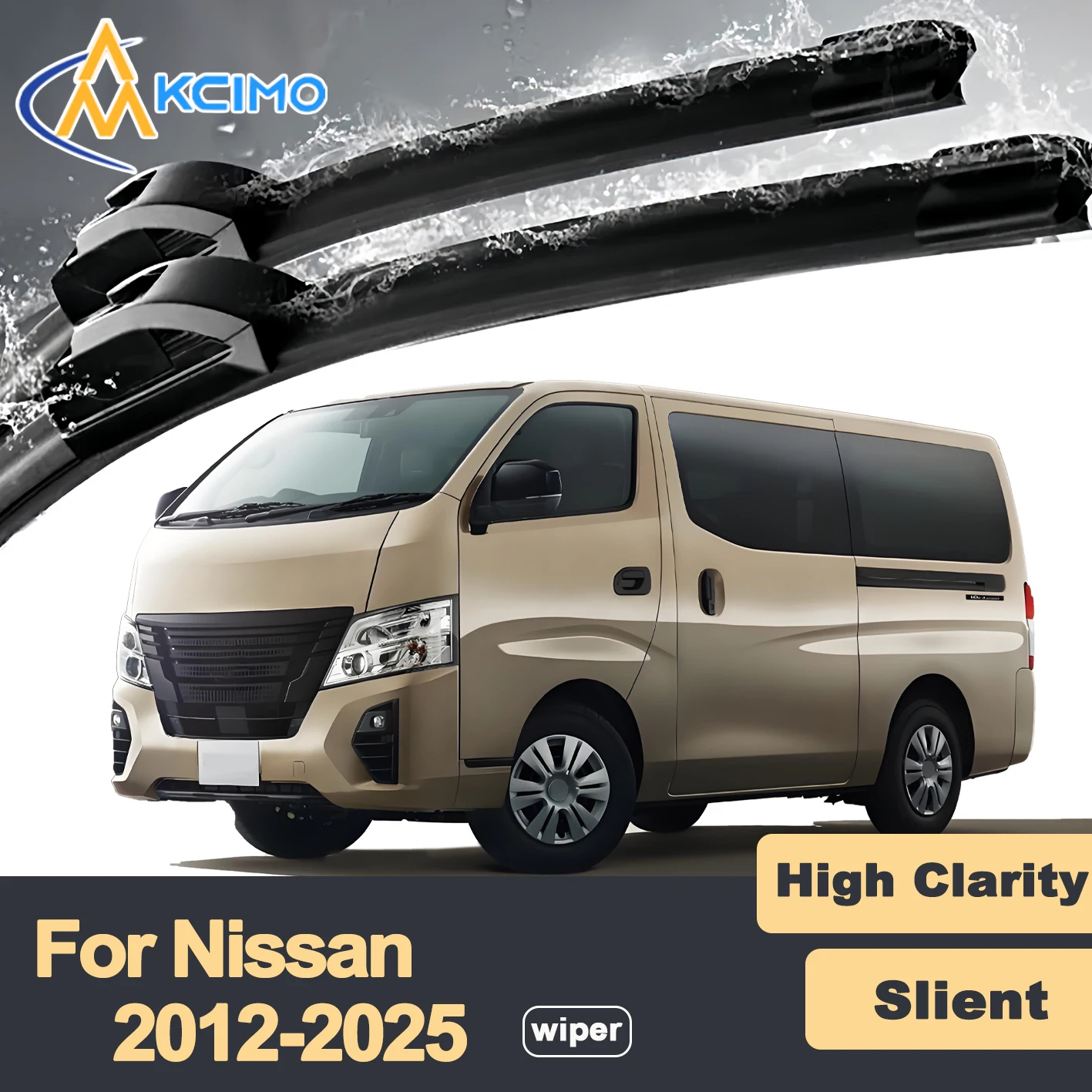 

Premium Rubber Durable Silent Windshield Wiper Blades 2pcs for Nissan Caravan E26 2012-2025 NV350 Urvan Impendulo Isuzu Como