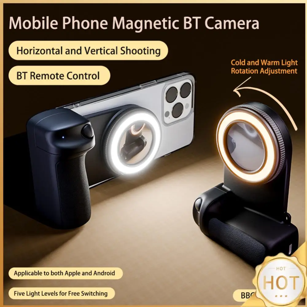 

For Magsafe Bluetooth-Compatible Shutter Camera Handle Grip Selfie Stablizer 1/4inch Screw Selfie Handle Camera Photo Stabilizer
