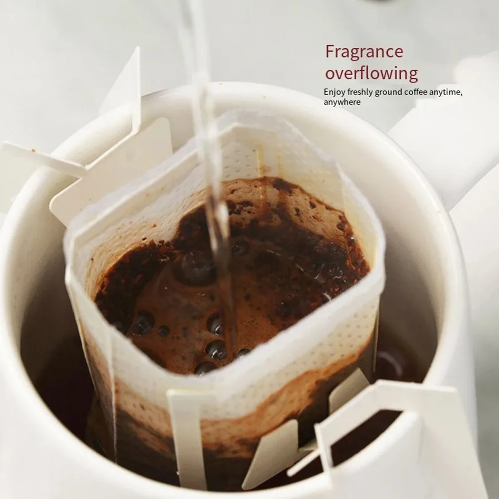 50/100/200Pcs Coffee Filter Paper Bags Disposable Drip Coffee Bag Portafilter Hanging Ear Espresso Coffee Accessories Tea Tool