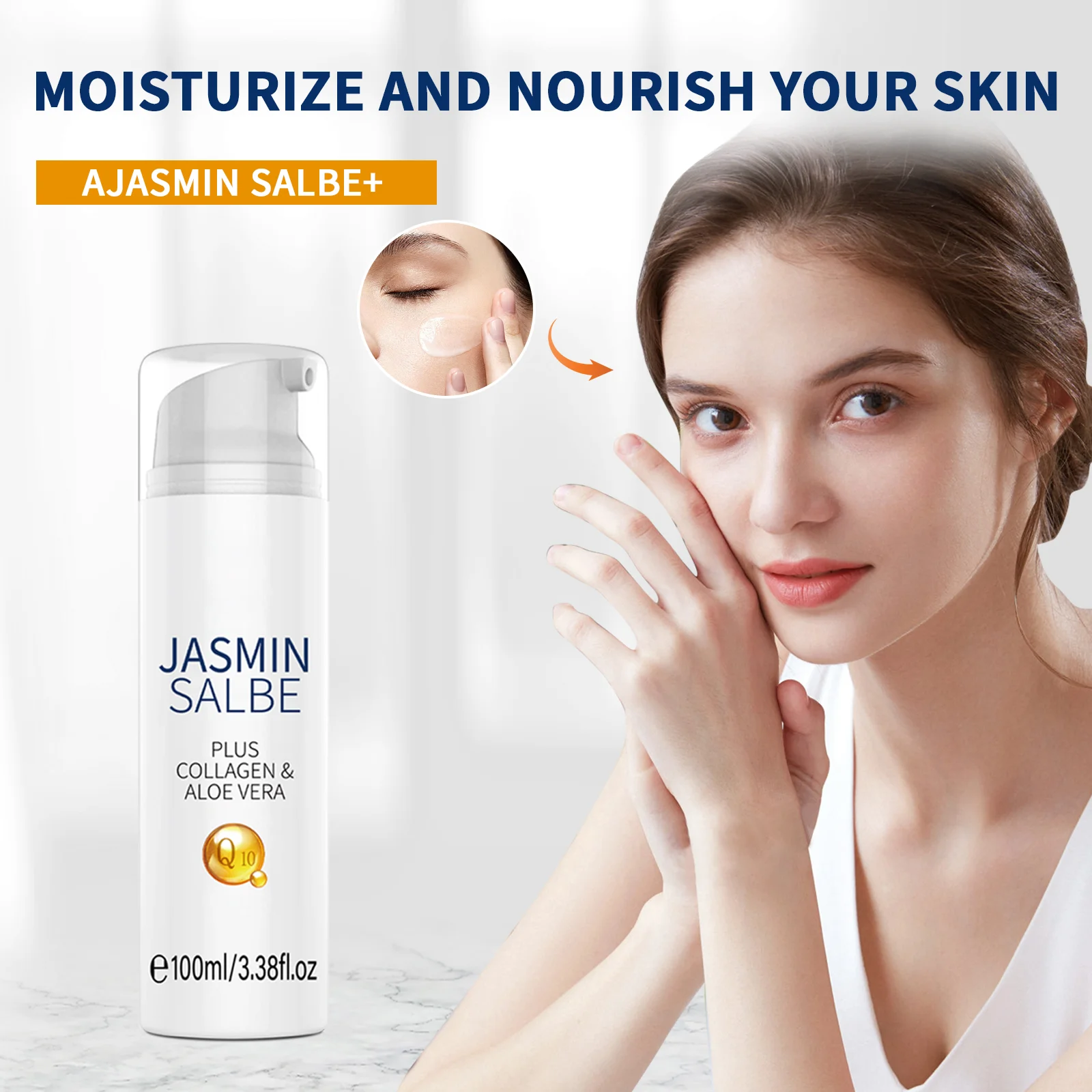 

Collagen & Aloe Vera Anti-Wrinkle Face Moisturizing Cream 100ml - Intense Hydration for Reduces Fine Lines, Skin Elasticity Care