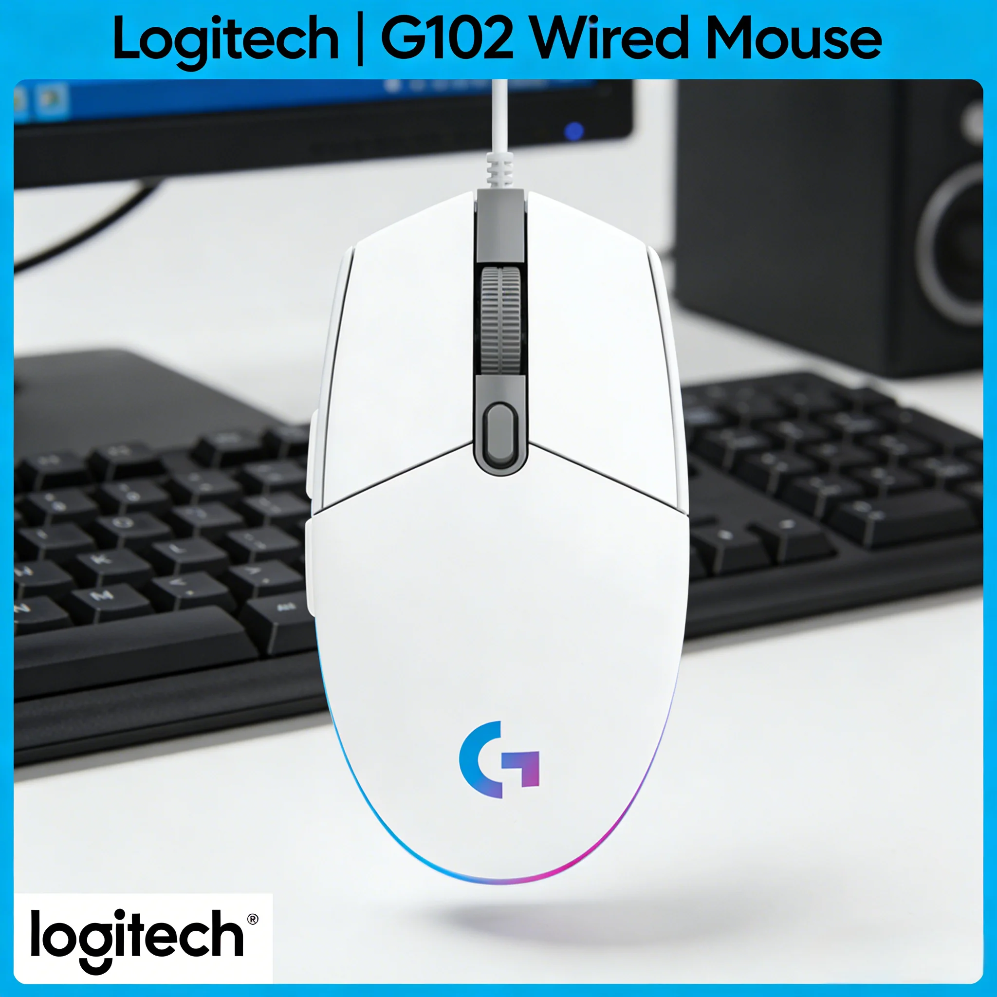 

Мышь G102 Prodigy, проводная, двойного назначения, с сенсором 8000 DPI и подсветкой RGB LIGHTSYNC Flow