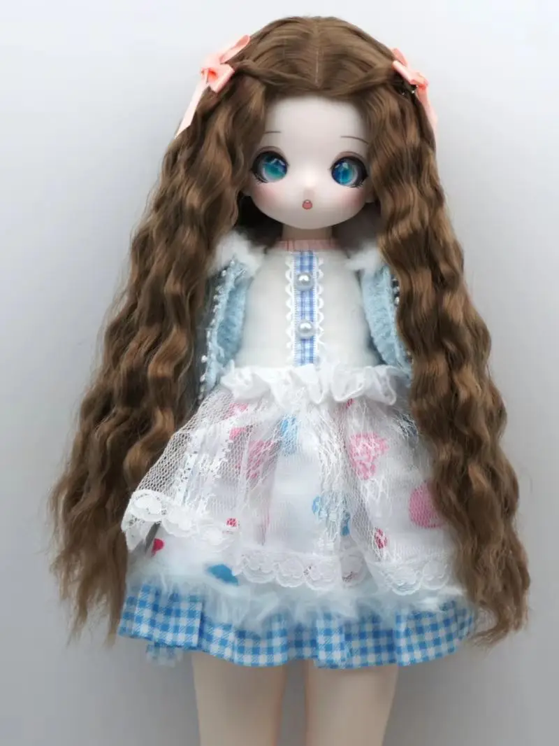 

JD880 Soft Long Wave Wig for BJD Dolls Affordable Hair Compatible with OB11 YOSD MSD SD Blythe Qbaby 1/8 1/6 1/4 1/3 Scale