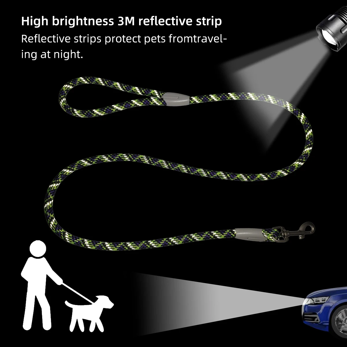 Leinen- und Halsband-Set für kleine, mittelgroße und große Hunde, Haustier, französische Bulldogge, Chihuahua, Mops, Outdoor-Walking, Leinenhalsband, Leinenzubehör – Detail 28