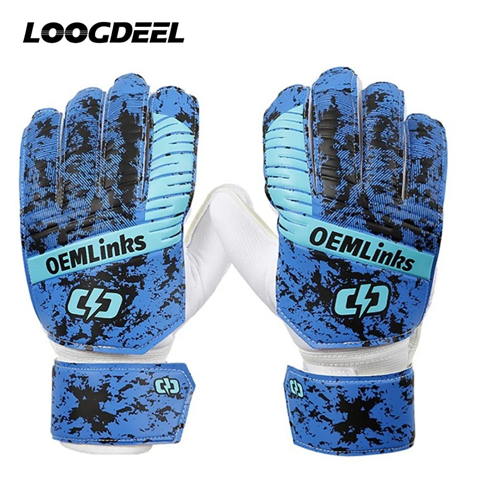 Loogdeel Football Sports Goalkeeper Gloves Adult Children Professional Goalkeeper Finger Protection Anti-slip Training Gloves