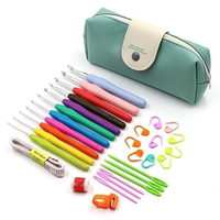 12/37pcs Ergonomic Crochet Hook Set Extra Long Kit Crochet Needles Knitting Crochet Tricot Accessories For Beginners Comfortable