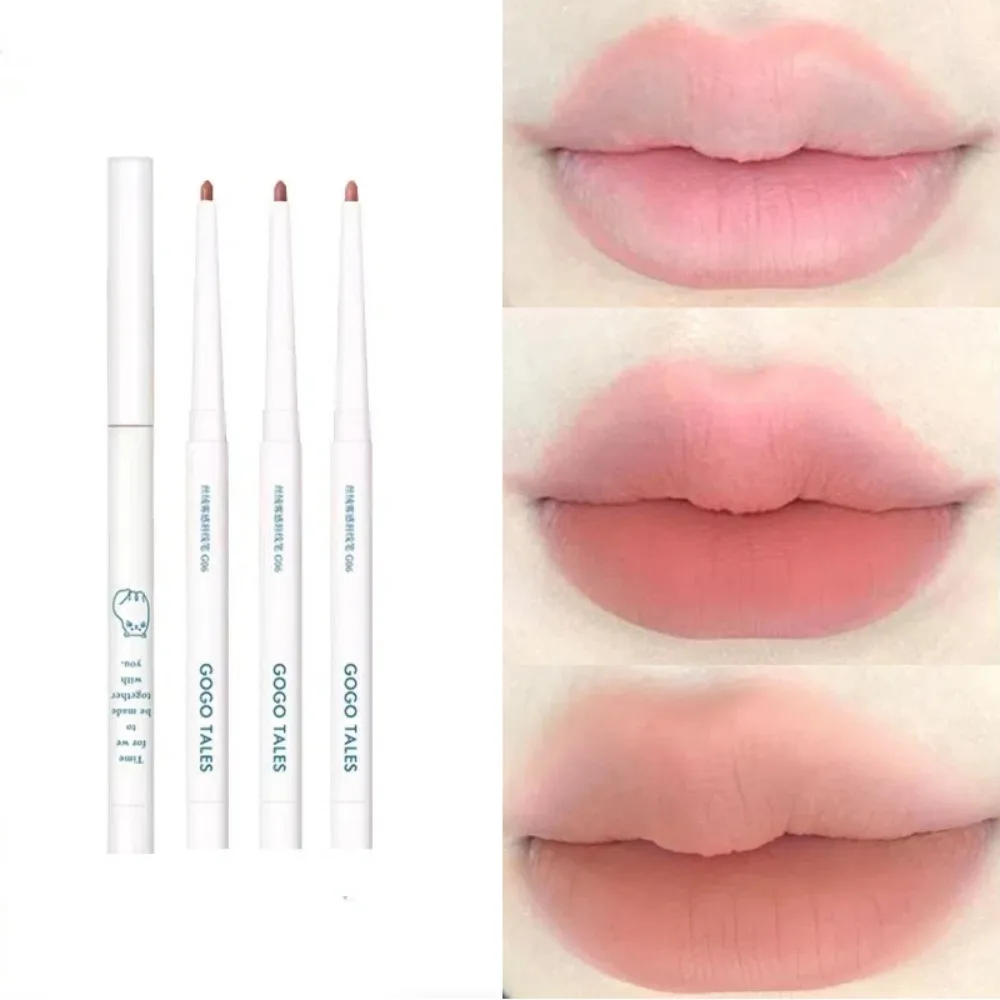 GOGOTALES Matte Pink Lip Liner Pen Nude Brown Lipstick long Lasting Smooth Lip Contouring Shaping Shadow Outline Lip Makeup