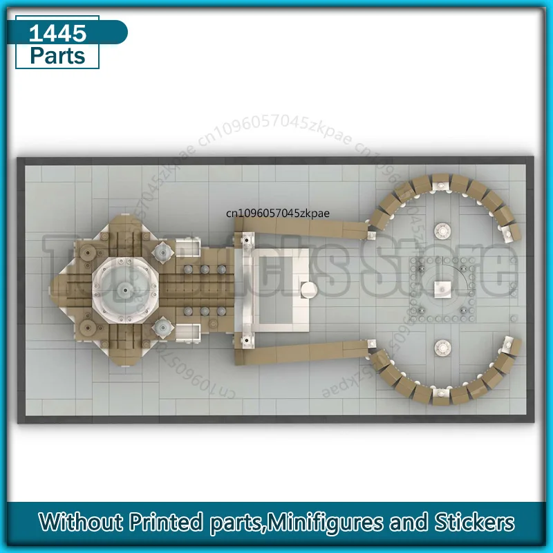 Basilika Film Szene MOC Gebäude Block Kreative Pädagogisches Modell Bricks Sets Architektur Schloss Diorama Spielzeug Weihnachten Geschenke