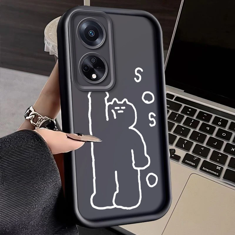 for OPPO 8Z PRO LITE F19 A1 5F 5G RENO R11 A16S 6 7 R15 5GRENO soft Lovely shockproof cute girl phone case Casing