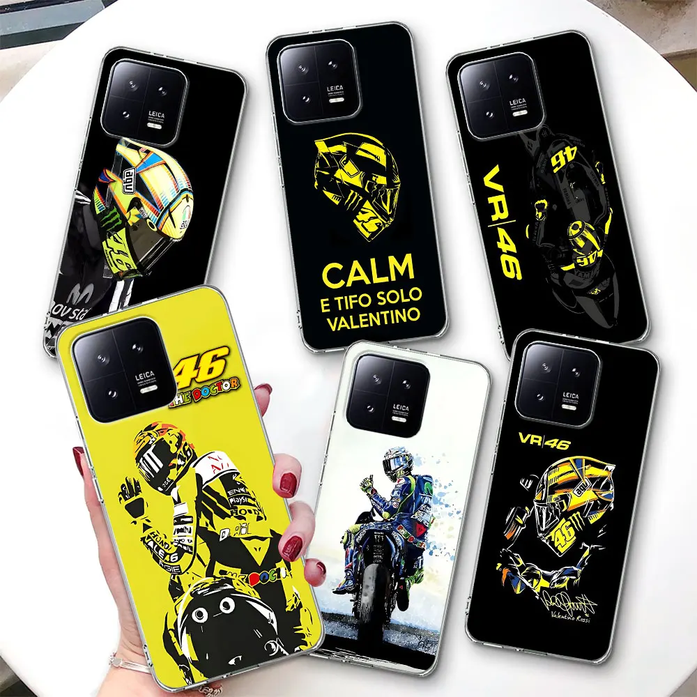 

Чехол V-Valentino R-Rossi 46 Moto для Xiaomi Mi 15 Ultra 14 11 Lite 5G NE 14T 13 15T 10T Pro 12 Lite 12T 10, прозрачный, из ТПУ