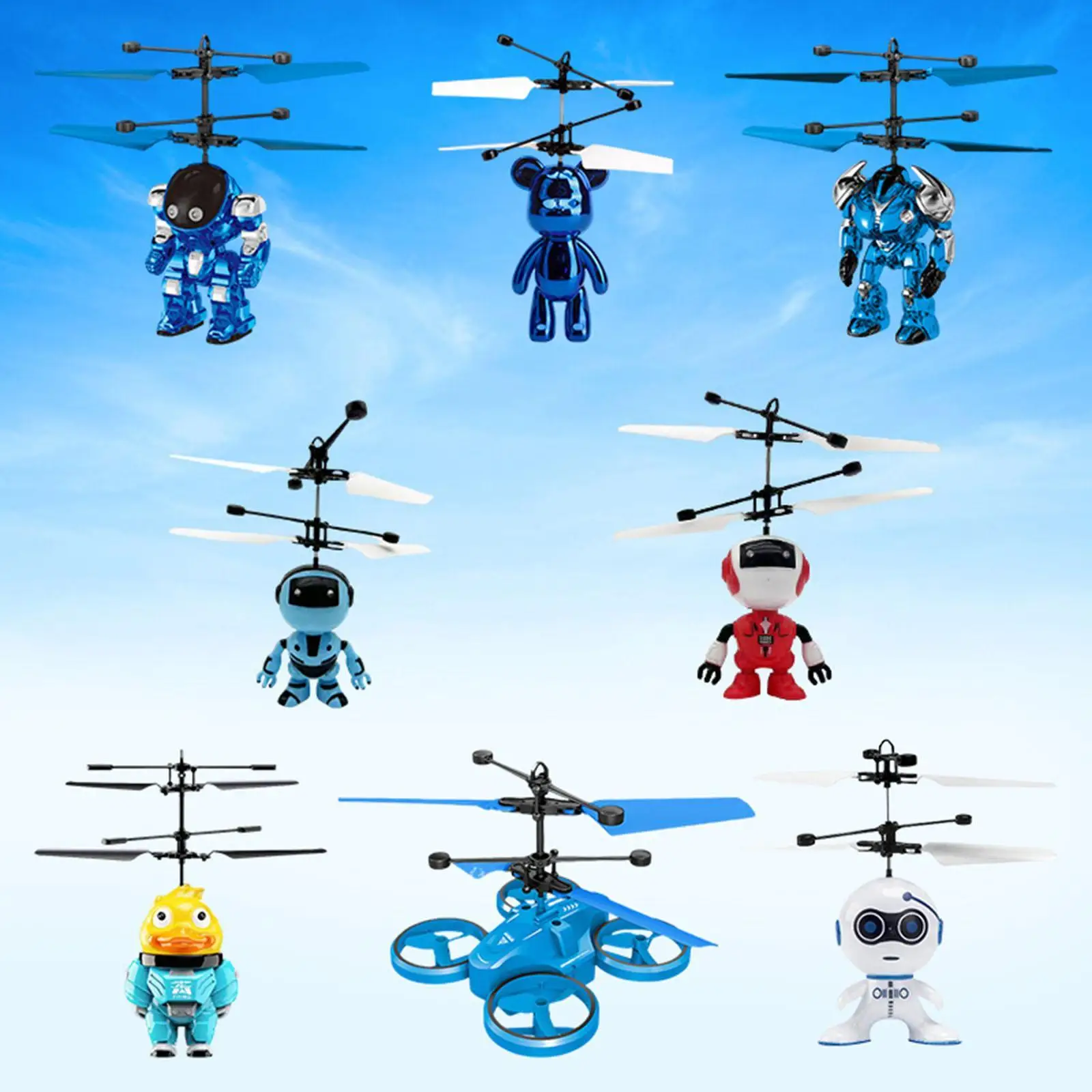 

Светящийся мини-дрон-робот для детей, безопасная игрушка с датчиками, перезаряжаемая, для дома и улицы, подарок для мальчиков