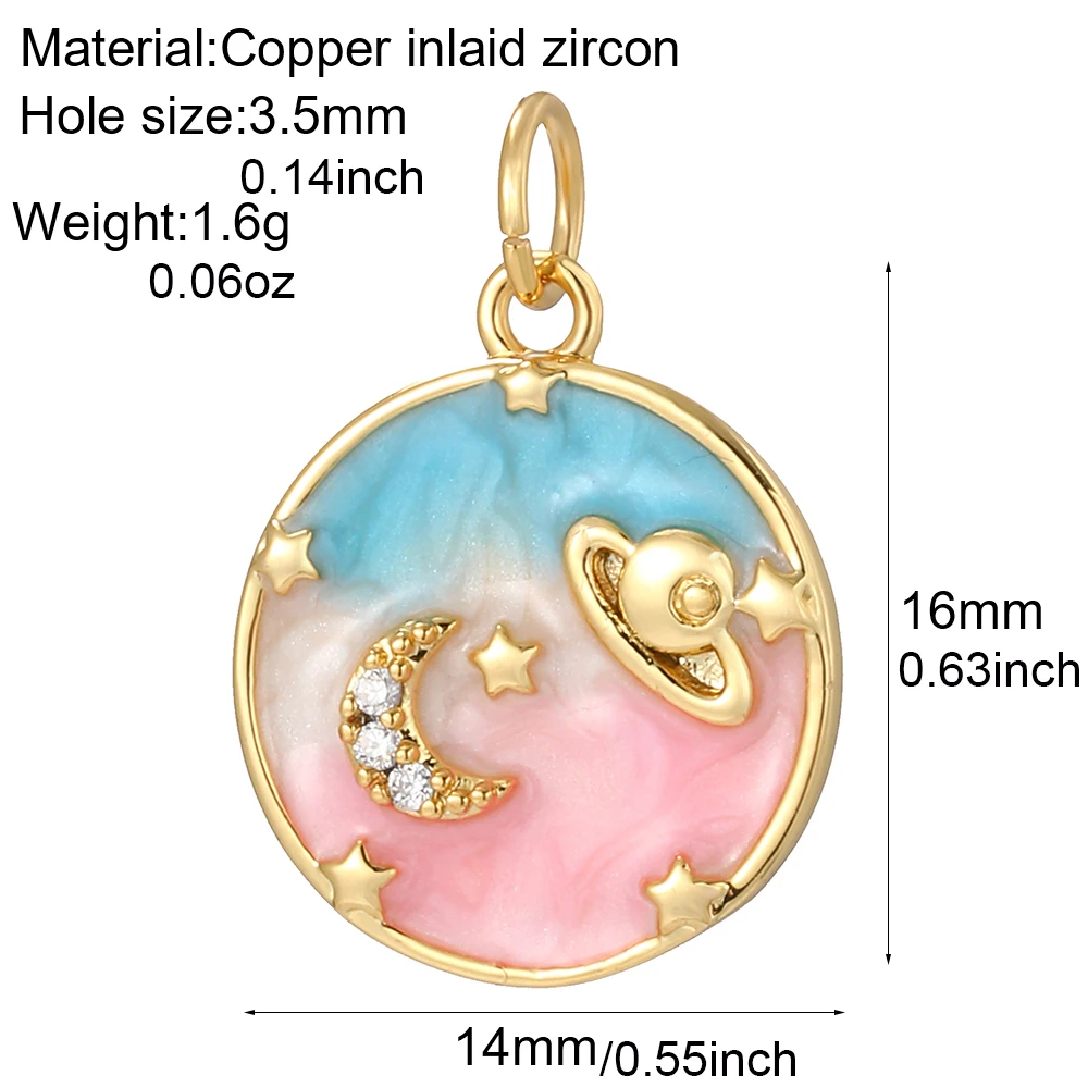 Bohemian Stars Moon  Charm for Jewelry Making Supplies  Gold Color Suns Diy Woman Earrings Bracelet Necklace Accessories Dijes